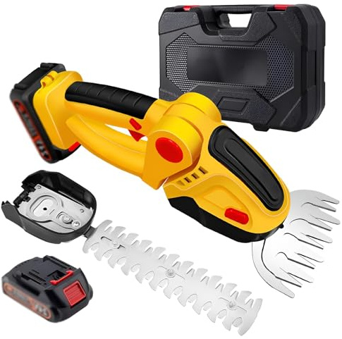 Tagliasiepi A Batteria Con Testa Rotante A 90° - Tagliaarbusti Elettrico 24v Cesoie Per Erba Tagliaerba Manuale, Cesoie Per Siepi Con 1 Batteria Ricaricabile E Caricabatterie Per Giardino, Prato