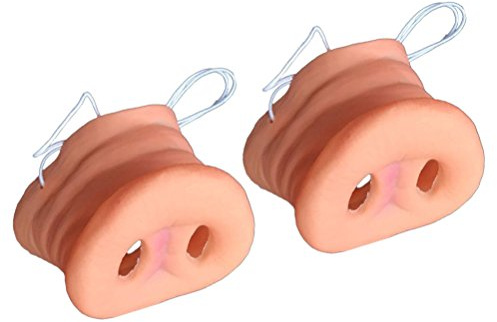 TOYMYTOY 2Pcs Schweinefleisch Nase mit elastischem Streifen Kostüm Schwein Kostüm gefallen Maske für Kinder