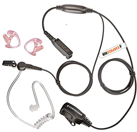 Covert - Auricolari acustici con paraorecchie compatibili con radio Sepura STP8000, STP9000