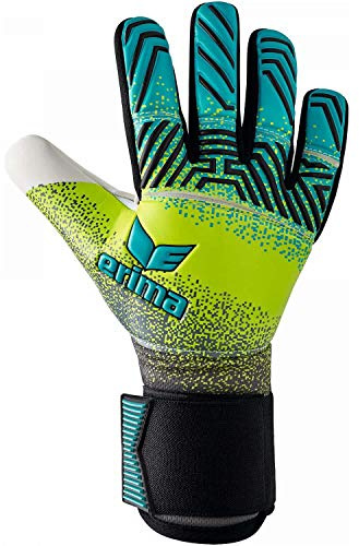Erima Unisex ErwachseneFLEX RD Robusto Torwarthandschuhe (7222003), petrol/lime/schwarz, 10
