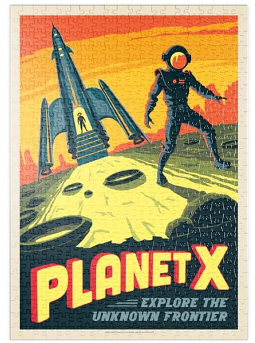 MyPuzzle Planet X, Vintage Poster - Premium 500 Teile Puzzle - MyPuzzle Sonderkollektion von Anderson Design Group