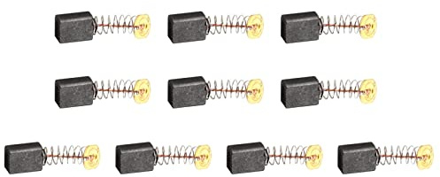 Rebower Escobillas Carbono para Eléctrico Motor 12x9x6mm Negro Dorado 20uds