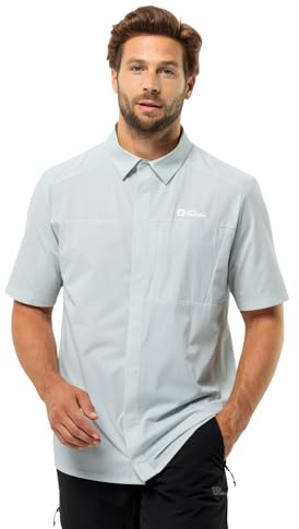 Jack Wolfskin Vandra S/S skjorta, cool grå, XL herr, Färsk grå, XL