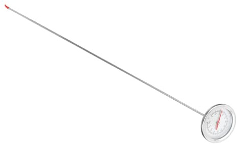 VINTORKY Verlängertes Bodenthermometer aus Edelstahl, 50cm, 0-120 °c | Präzise Sonde für Erde und Kompost, für Gewächshaus und Hausgarten, Einfaches Einstechen