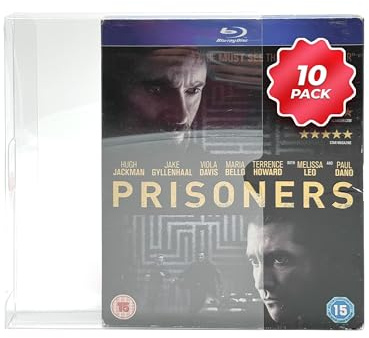 Steelbook - Fodere protettive compatibili con Blu-Ray Custom Fit, dorso visibile, 0,35 mm, in PET trasparente con J-Card, confezione da 10