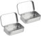 SameeHome Lot de 2 petites boîtes de rangement rectangulaires avec couvercle - Petites boîtes en métal avec couvercle - Petite boîte en tôle pour le rangement à - - Argenté