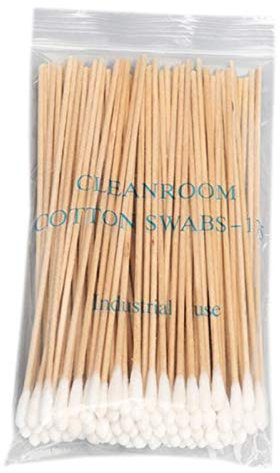 Lot de 100/200 cotons-tiges stériles avec manche en bois de 15,2 cm de long pour nettoyer les plaies, l'huile, le maquillage, le fard à paupières, les brosses, les cotons-tiges, longs et longs manche