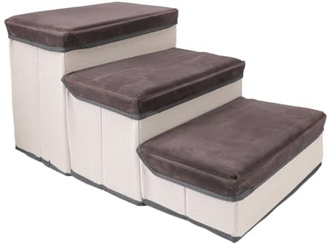 Kletterstufentreppe, Stabile 23,62 Zoll Höhe, Einfach zu Montierende 3-stufige Hundetreppe für Couchbetten (Generictq5oi8hgz2-12)