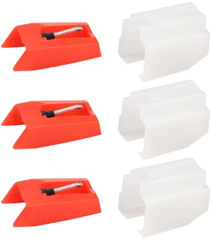 brileze Lot de 3 stylets de rechange pour tourne-disque en vinyle Rubis Pointe rouge pour ION ICT04RS LAPDock LP2CD LP2 Flash Profile Lp et TTUSB05 Phonograph