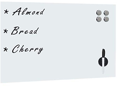 Tidyard Tableau Noir magnétique Mural Verre 50x30 cm Style B