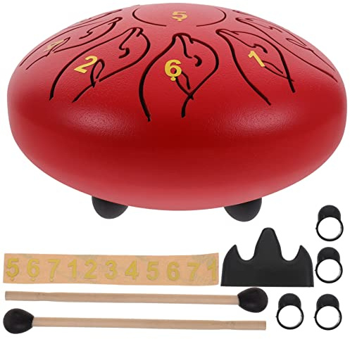VICASKY Stahlzungen Trommel Satz 6 Zoll Mit 11 Tönen Metall Zungentrommel Handpan Für Kinder Erwachsene Musikinstrument Mit Schlägel Zubehör Für Meditation Entspannung Und Musikalische Ausbildung