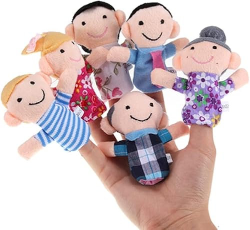 6 Pcs People Family Members, Finger Puppet Set, Cloth Puppets, Finger Puppet Set, Story Time, Party Favors, Gifts Christmas Stocking Stuffers, Finger Puppets