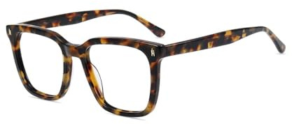 Firmoo Blaulichtfilter Brille ohne Sehstärke für Damen/Herren Großer Entspiegelte Computer Brille Blaulicht Schutzbrille UV Blaufilter Brille