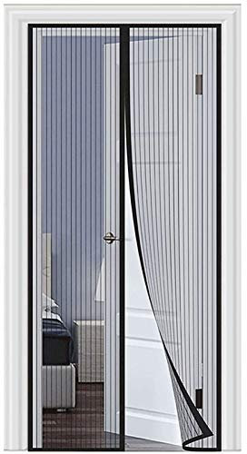 Magnet Fliegengitter Tür 175x235cm Hände frei & Haustierfreundlich Balkon & Schiebe Wohnzimmer Kinderzimmer Schwarz