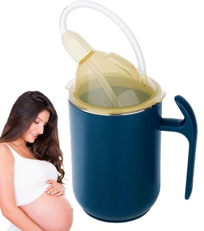 Spill-Proof Drinking Cup for Elderly – 300ml Ergonomic Two-Handled Mug with Lid | Non-Spill Sippy Cup for Adults, Dishwasher Safe Beaker, Ideal for Daily Use, Hospital, and Home Care