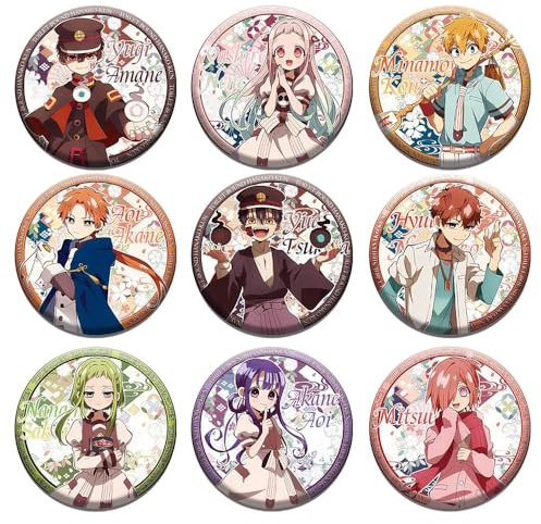 9 Toilet Bounds Hanako Kun Tinplate Badge Anime Figure Brooch Cool Pins Cosplay Accessories 58MM