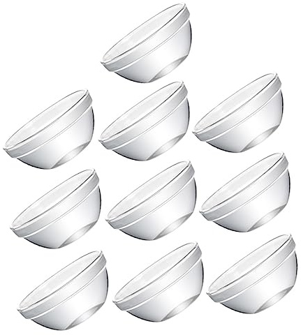 FIXOSHEE Lot De 10 Mini Bols En Verre 75ml Résistants à Haute Température Bols Alimentaires Transparents Pour Desserts, Puddings, Salades Empilables, Pour Usage Quotidien Et Réceptions