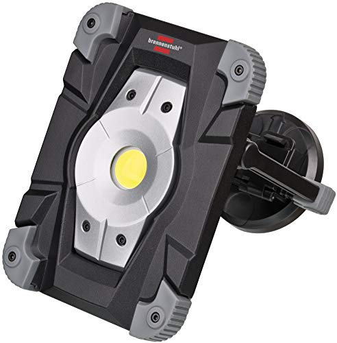 Brennenstuhl 1172871 Proyector LED recargable 20 W con set de fijación magnética, negro