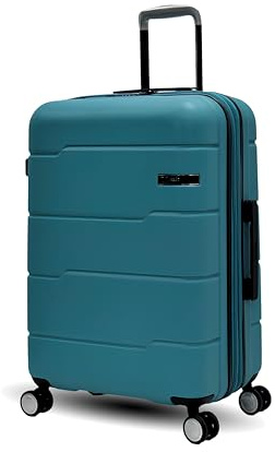 Unik REVOLUTION Maleta Mediana Rígida Expandible 67cm (24”) con Ruedas Dobles 360° y Cerradura TSA – ABS Sólido y Ligero – Maleta para Facturar – Color - Verde Esmeralda