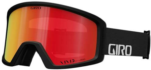 Giro Blok Wordmark Masque ski snowboard goggle – Anti-Fog – Technologie EVAK Vent – Technologie VIVID Lens – Optics by ZEISS – Black, Taille: OS