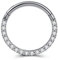 PiercingJak 16G Chirurgenstahl Segmentring Clicker Creolen Septum Tragus Helix Ohr Piercing Zirkonia Glitzer Nasenpiercing Lippenpiercing Ring 10mm, Silber