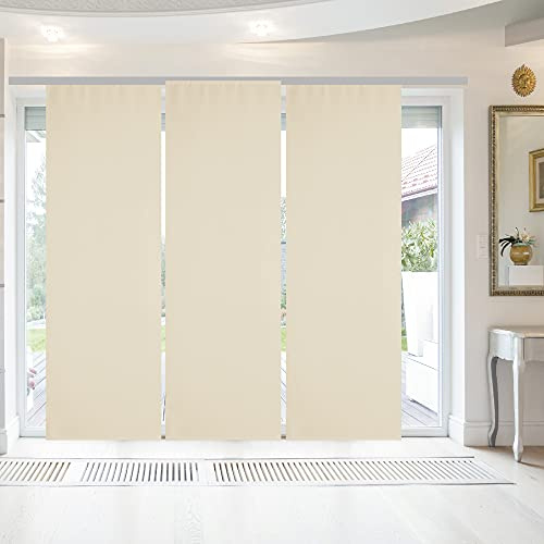 Bestlivings Blickdichter Flächenvorhang/Schiebevorhang (3er Pack) mit Technik - 60x245cm (Breite x Länge), Fertiggardine Alessia in vielen Farben