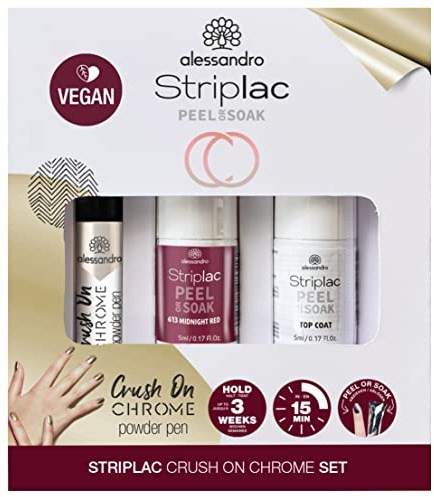 alessandro Striplac Peel or Soak ICEGOLD Crush On Chrome Set– Perfekte Nägel in 15 Minuten