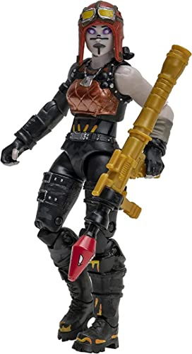 FORTNITE Squad Molten Legends (Modo Cuadriculado) – Cuatro Figuras articuladas de 4 Pulgadas con Armas, Herramientas de Cosecha y Brillo Trasero (JAZWARES FNT1157)