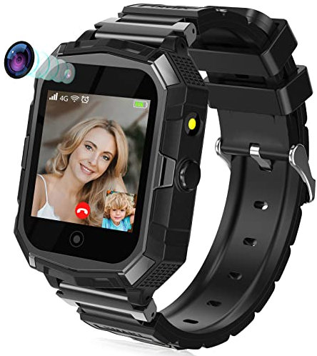 Mingfuxin 4G Kinder Smart Watch für Jungen Mädchen, Wasserdichtes Smartwatch-Telefon mit GPS-Tracker WiFi-Videoanruf SOS-Kamera-Armbanduhr für Kinder 3-14 Geburtstag Weihnachten Geschenke