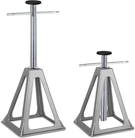 YUENFONG Unterstellbock Stützbock 2 Stück Alu Stützböcke, Unterstellböcke Höhenverstellbar Caravan Wohnmobil Stützbock, bis 1000 Kg Traglast pro Stück, für Wohnwagen, Anhänger, Autos