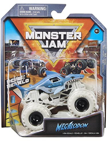 Monster Jam Megalodon White Bone Yard Series 26 (escala 1:64)