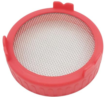 Rainao Keimgläser mit Siebdeckel | Wide Mouth Mason Jars Deckel,Alfalfa- und Mungobohnensprossen, Edelstahlsieb, Sieb, Sprout-Deckel für Brokkolisamen, Alfalfa
