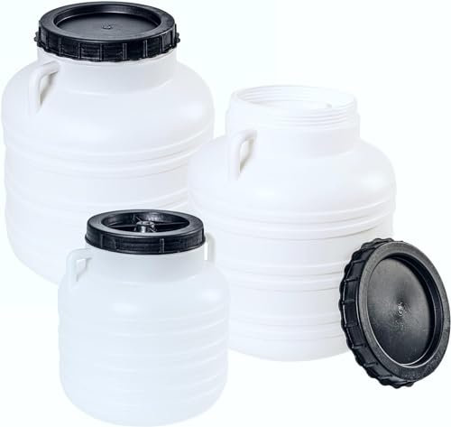 Plastfat 10/20/30/40/60 l lock jäsbehållare lockfat regntunna tunna (40 l)