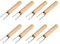 Nwlzx Lot de 8 fourchettes à pommes de terre avec 3 dents en acier inoxydable, réutilisables comme brochette de Mais, aide à peeling