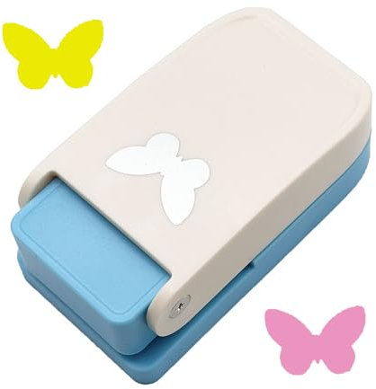 MIAO JIN Papierstanzer, Handstanzer, Scrapbooking, Kantenstanzer, ausgefallene Lochstanzer, DIY, Kunst, Sammelalben, Geschenkkarten, Hochzeitskarten, Dekorationen (Schmetterling)
