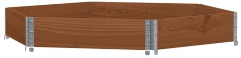 vidaXL Paletten-Aufsatzrahmen Braun 160x160 cm Massivholz Kiefer