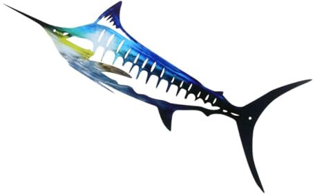 KITANDOVE Titel Metallische Fisch-wanddekoration Kreative Deko Für Garten Und Zuhause Vielseitig Einsetzbar Als Wandornament Für Innen Und Außenbereich