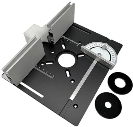 JDQTPOET Placa de inserción de Mesa de enrutador, fresadora de aleación de Aluminio para carpintería, Placa de enrutador, Herramientas de Madera (Rojo)
