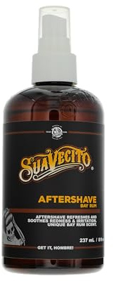 Suavecito Bay Rum After Shave Soothes and Refreshes Skin for Men 237ml | Soothes and Refreshes Skin After Shaving. Helps Reduce Razor Burn and Irritation. Moisturises and Conditions Skin.