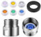 7 PCS Shower Head Flow Restrictor, Gpm 1.1/1.5/1.8/2.0/2.2/2.6 Shower Flow Reducer Limiter Set Showers Pressure Reducer with 2 PCS Washers and 1/2 Inch Restrictor Valves for Hotel Bathroom Toilet