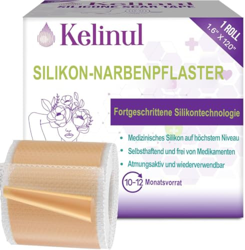 Silicone Scar Sheets (1.6 x 120 Roll) – Reusable, Washable Silicone Tape, 10-12 Month Supply
