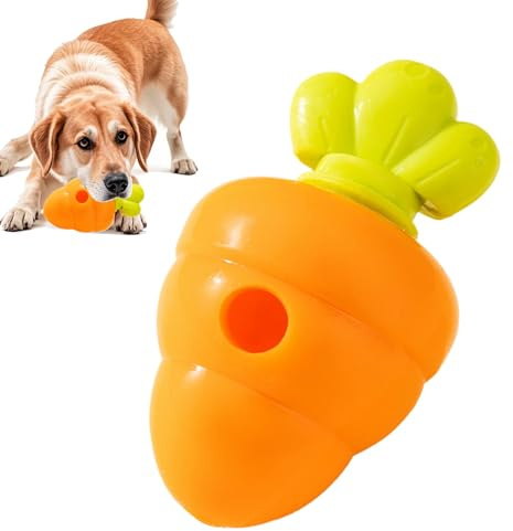 Dog Chew Toy - Indestructible Wishbone Dog Chew | Tough Boredom Breaker for Dogs | Treat-Dispensing Interactive Dog Toy | Carrot Shape Pet for Teething, Chewing, Fetching, Training, Exercise, Indoor