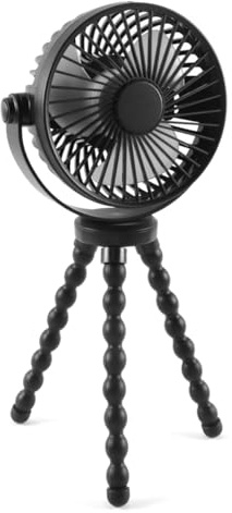 Namvo Ventilateur USB Silencieux, Mini Ventilateur à Main, 4 Vitesses, Table avec trépied Flexible pour Poussette, siège Auto, Camping (2000 mAh)