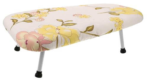 Amosfun Mini Tabla de Planchar Plegable con Superficie Acolchada y Patas, Portátil y Estable para Viajes y Apartamentos, Diseño Compacto Que Ahorra Espacio
