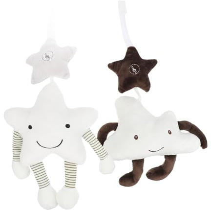 DECORNIJIA Baumwoll Windspiel 2 Stück Krippe Anhänger Farbenfroh Babybett Kindergarten Dekor
