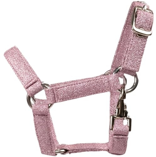 RL24 - Spielzeughalfter von My Hobby Horse – Steckenpferd Halfter für Kinder – Spielzeug Pferdehalfter mit Karabiner & Verstellbarer Schnalle – Pink Glitter