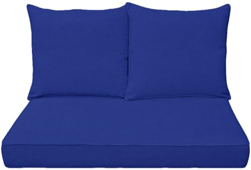 Set di cuscini impermeabili per divanetto amoroso da esterni, con copertura rimovibile, cuscini di ricambio in pelliccia per patio, cuscino per panca a 3 posti, per dondolo da giardino, 110 x 60 x 50