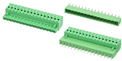 QUARKZMAN 2 Satz 16-Polig PCB-Klemmleiste, 5.08mm Leiterplatten Stecker und Steckdosen Kits Anschlussklemme Block Gebogene Nadel für 28-10AWG Kabel