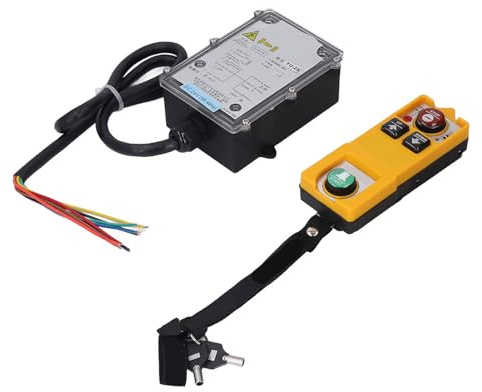 Itonash Industrial Wireless Crane Remote Control, 800MHz RF Frequency 100M Range Shockproof, with Lock for Hoists Cranes Conveyors CNC Machines