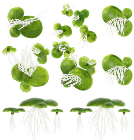 3 Packs Floating Artificial Duckweed Aquarium Plants Realistic Plastic